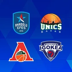 Афиша: 17:00 - Анадолу Эфес - УНИКС, 20:00 - Локомотив-Кубань - Игокеа м:тел в Москве 19 сентября 2026