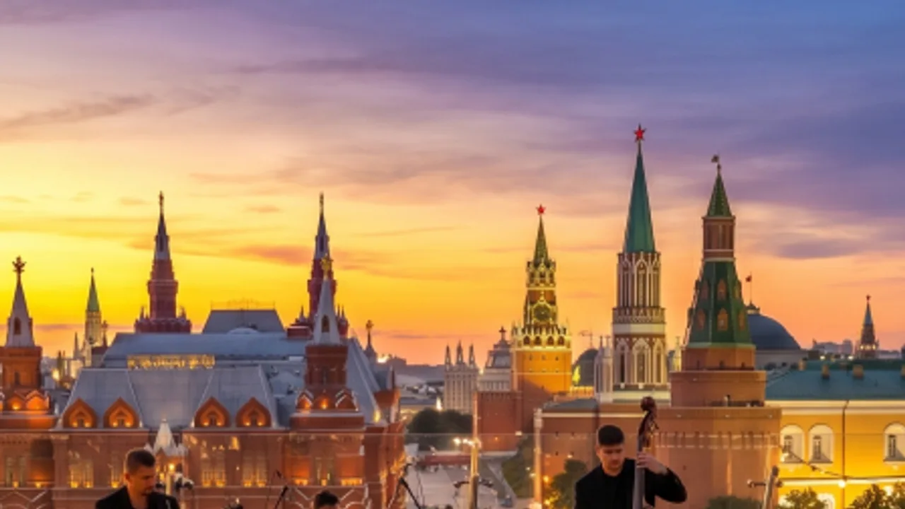 Афиша: Симфония уходящего солнца. Великое романтическое кино в исполнении Мужского оркестра на крыше в Москве 5 июля 2026